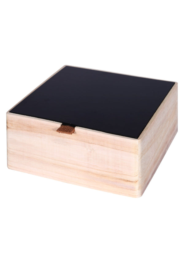 Holzbox - schwarz, groß
